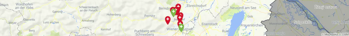 Map view for Pharmacies emergency services nearby Matzendorf-Hölles (Wiener Neustadt (Land), Niederösterreich)